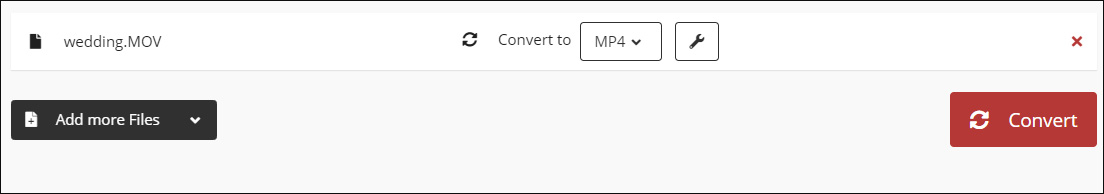 click the Convert option