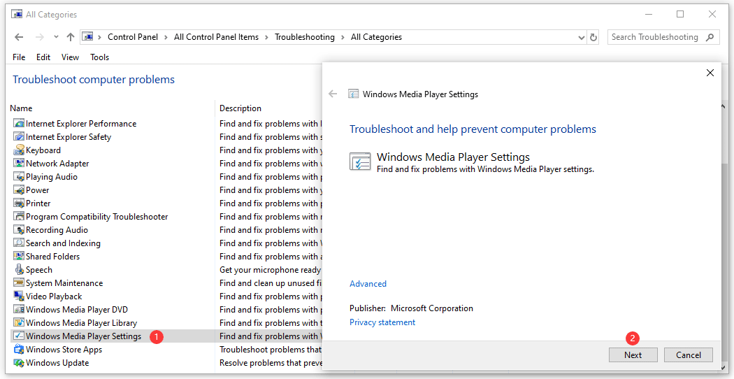 Windows Media Player Settings