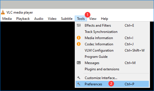 tools and then preferences