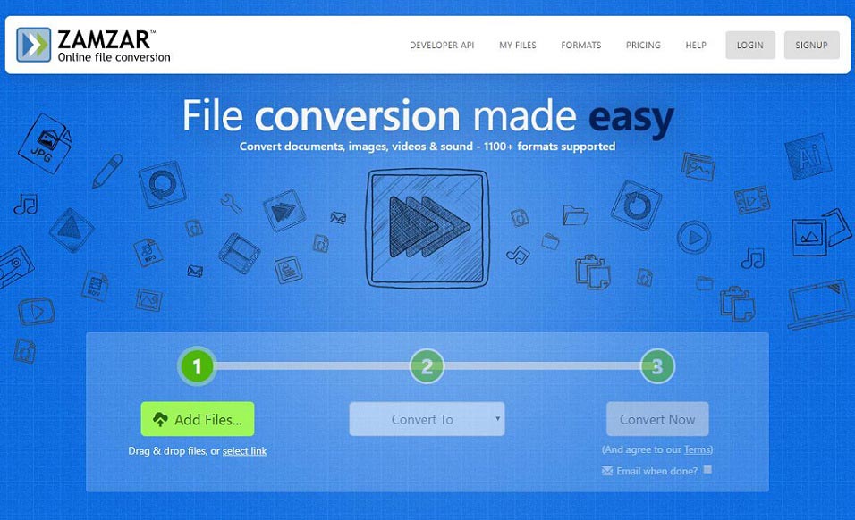 add the file that you want to convert