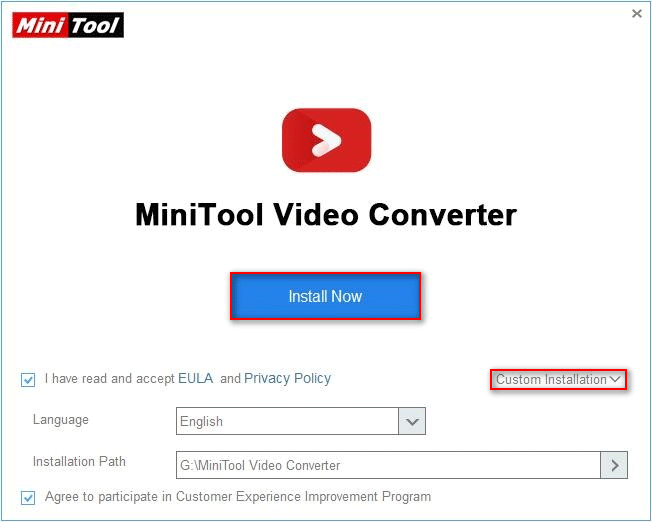 Install MiniTool Video Converter