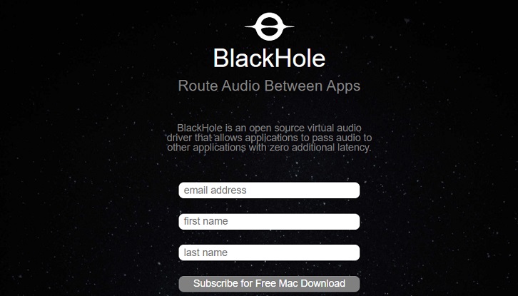 BlackHole virtual audio driver