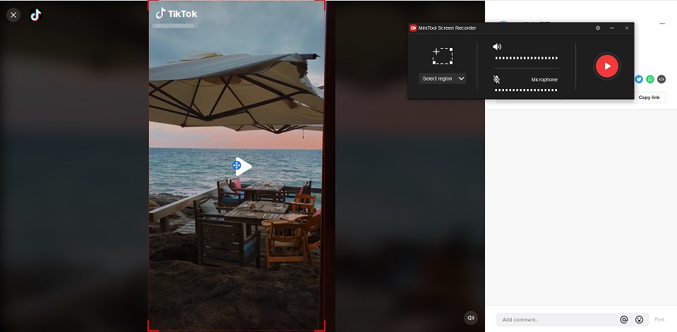 record a TikTok on PC