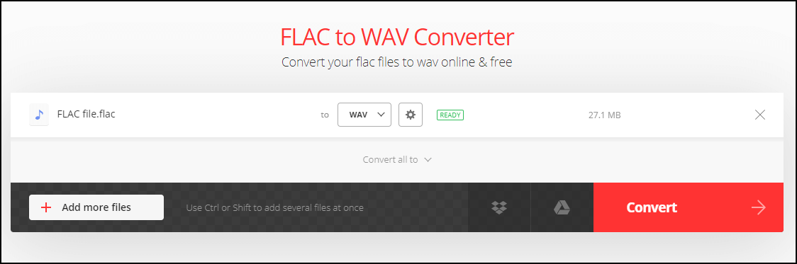 convert FLAC to WAV