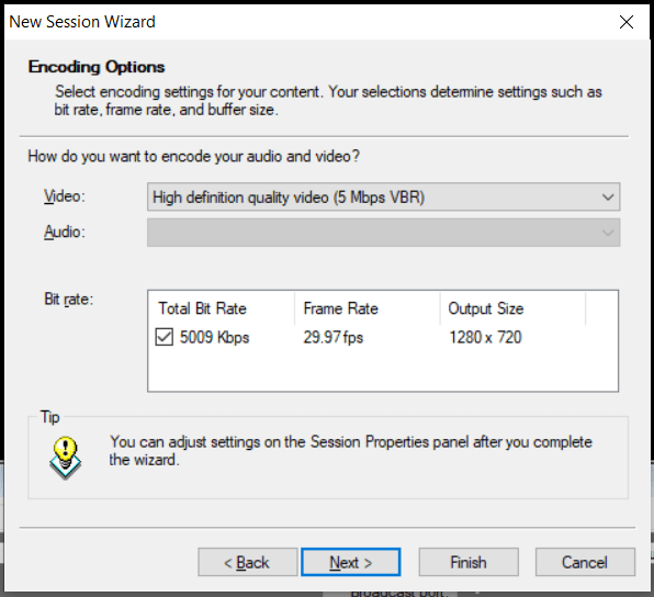 do encoding settings for your content