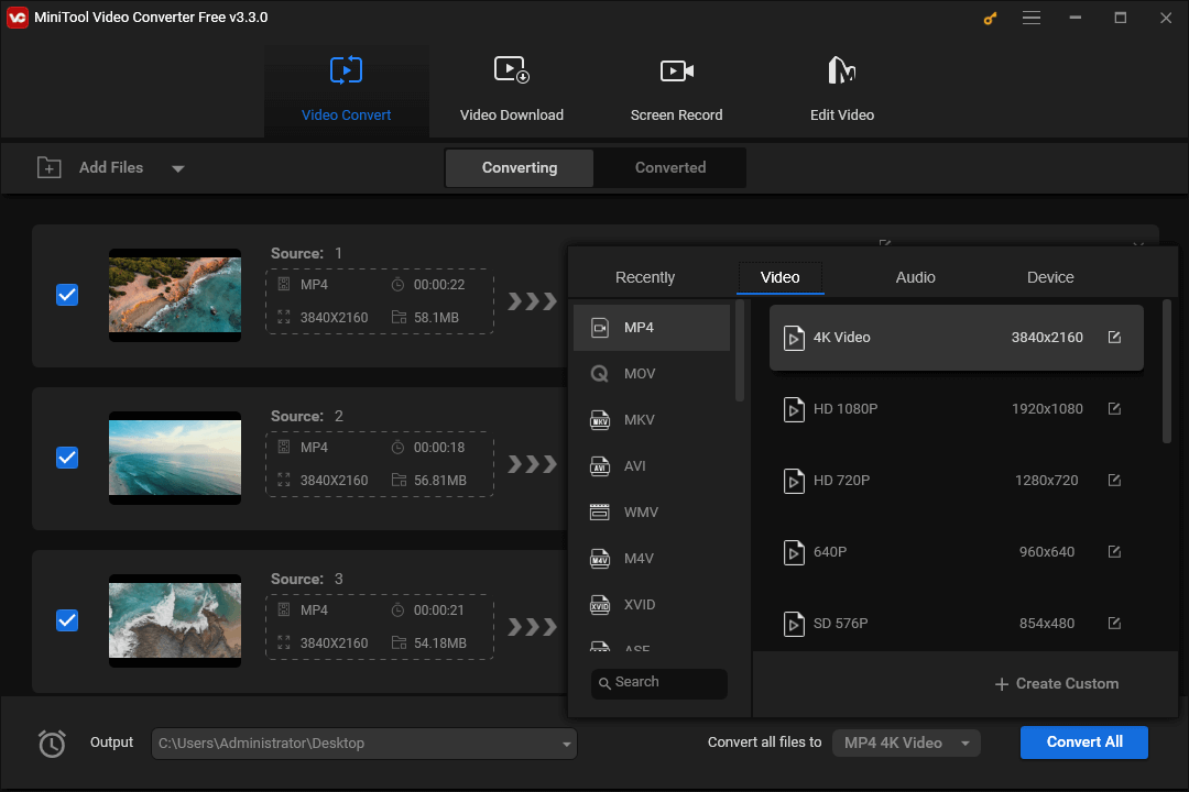 MiniTool Video Converter 2.1 Vc-home-screenshot-2