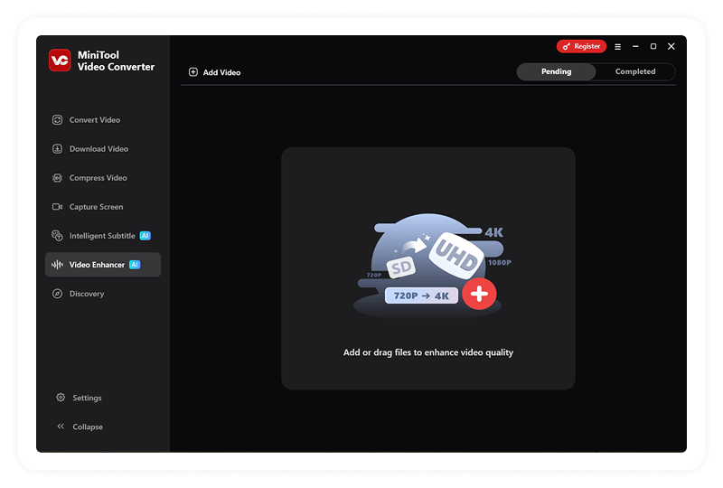 The Video Enhancer page in MiniTool Video Converter.