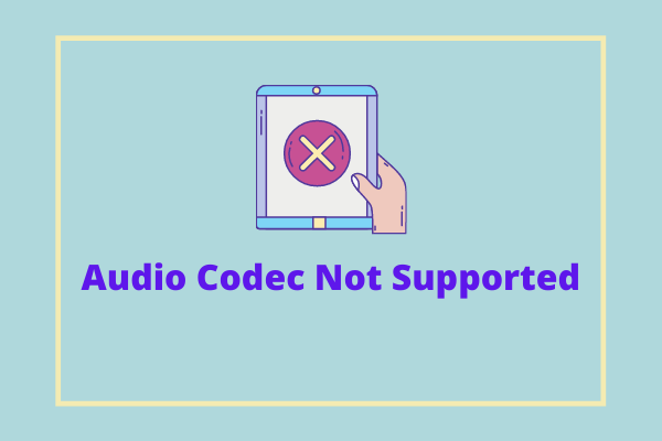 How to Fix Audio Codec Not Supported Error? 3 Solutions!