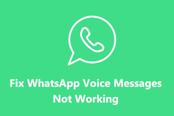 How To Fix Whatsapp Voice Messages Not Working 9 Ways Solved