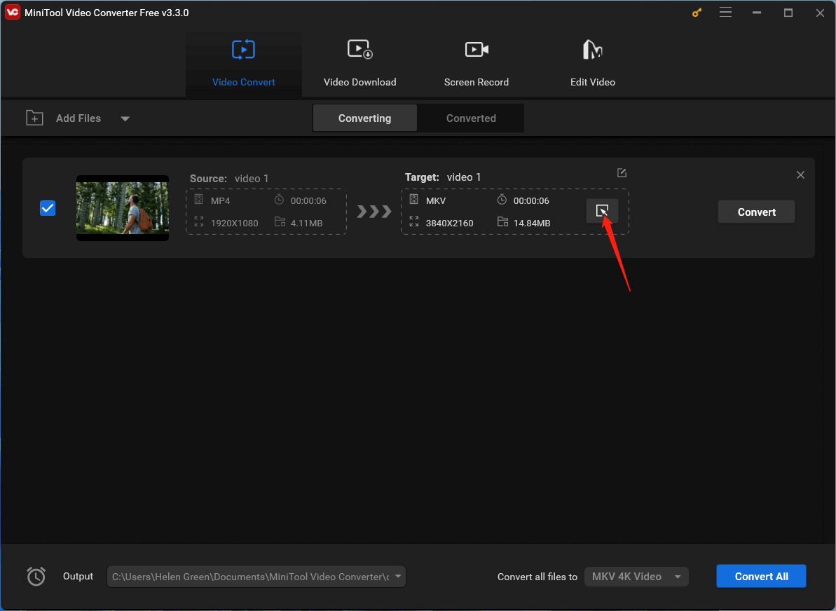 click on the settings icon