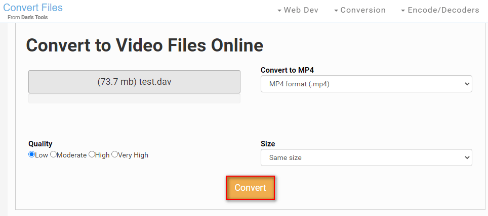 DAV To MP4 Converter Free Download - MiniTool Video Converter