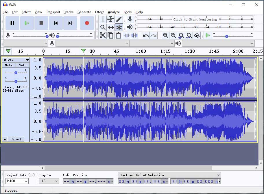 converting a wav file to mp3 vlc