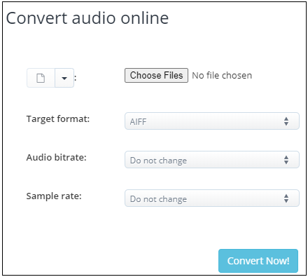 convert MP3 to AIFF using ACONVERT