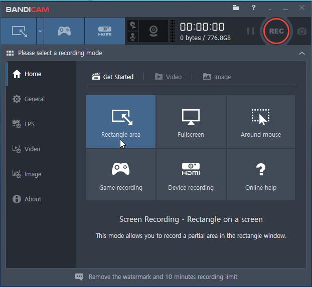 how to change what bandicam is recording