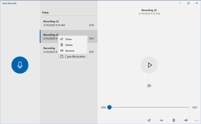 voice recorder windows 10