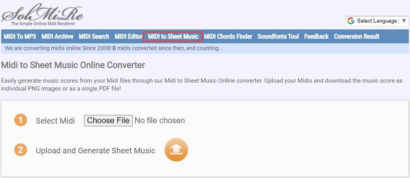 solmire midi to mp3 online converter