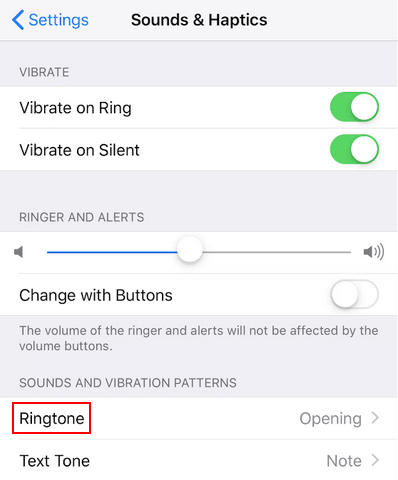 Change ringtone iPhone