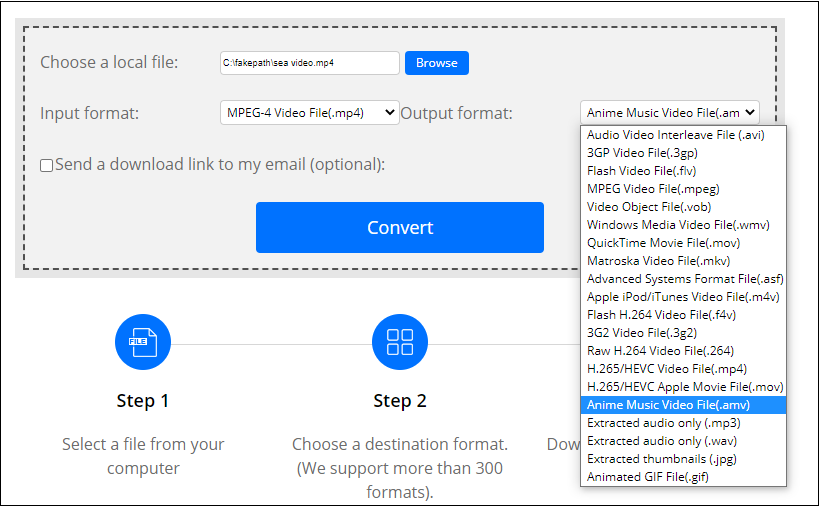 convert mp4 to amv online