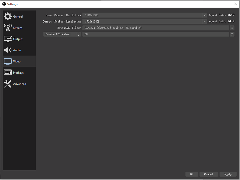 obs studio downscale filter