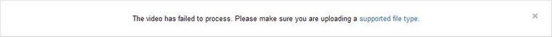 Video file type not supported