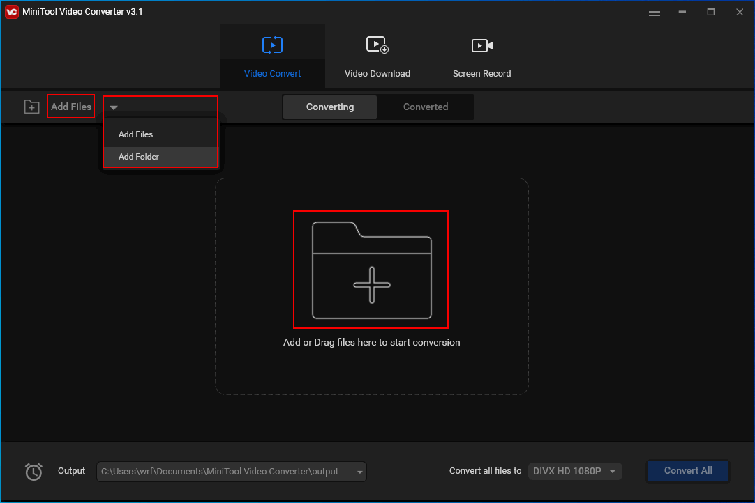 Add videos to converter