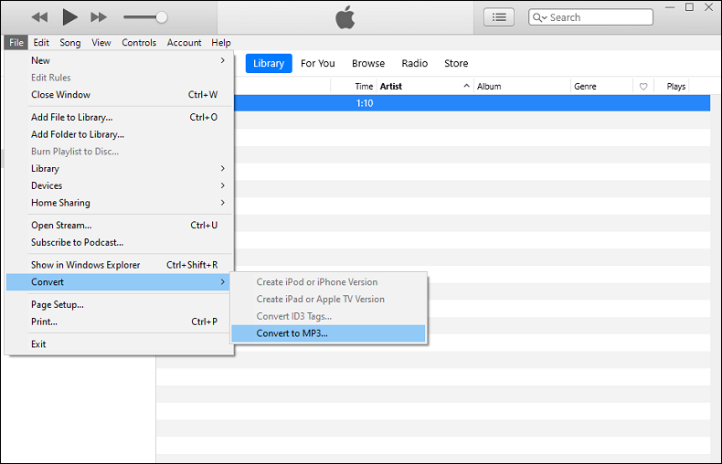 convert AIFC to MP3 in iTunes