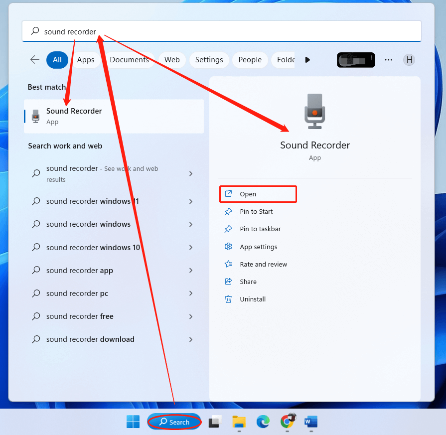 How to Open Sound Recorder / Voice Recorder Windows 11/10?
